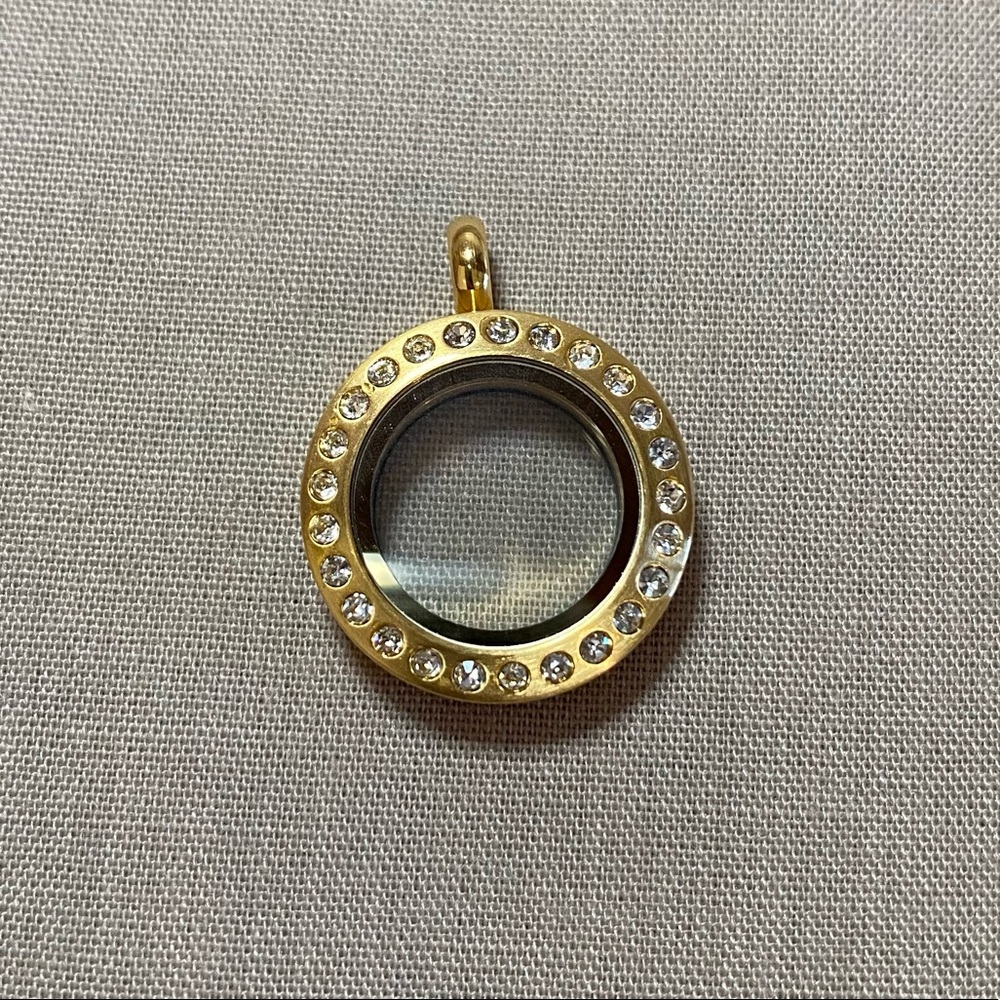 Origami Owl NEW Mini Gold Locket with Crystals